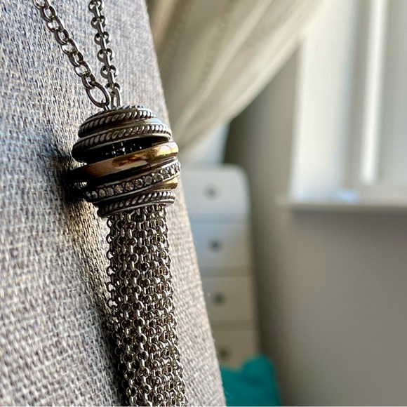 BRIGHTON | Neptune's Rings Tassel 38" - 40" Adjustable 4" Drop Pendant Necklace - Picture 6 of 14